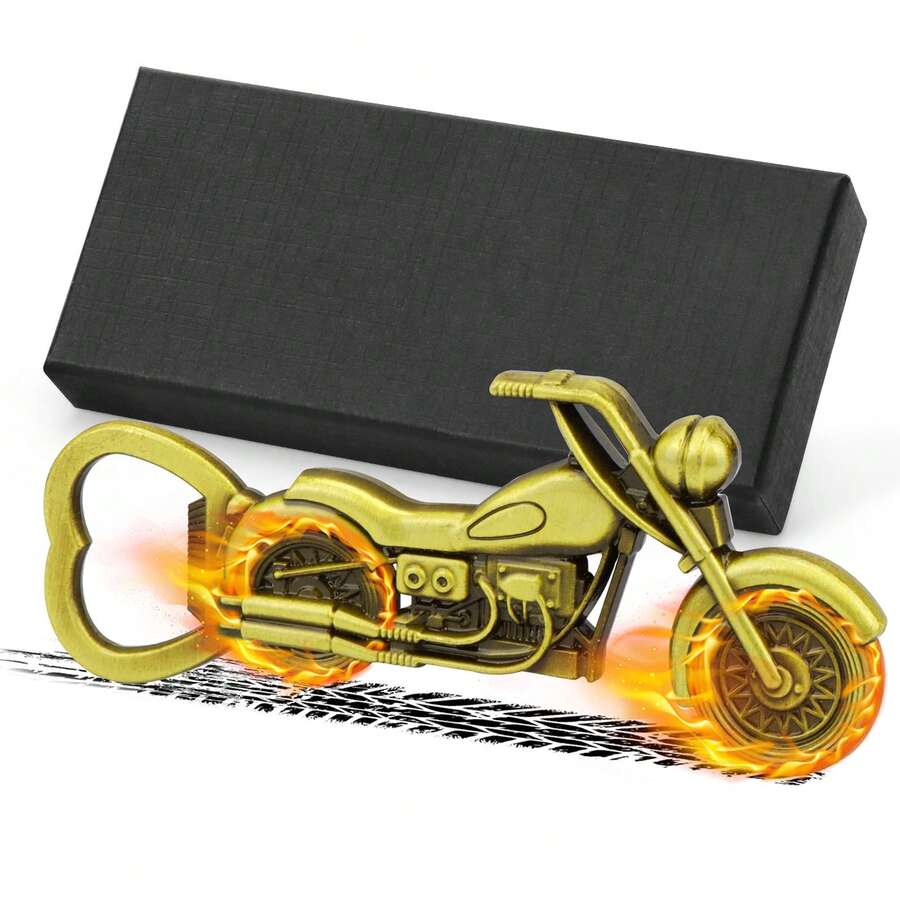 1 buah Pembuka Botol Motor Vintage - Desain Logam yang Rumit, Sempurna untuk Bir dan Anggur, Hadiah Ideal untuk Penggemar Motor, Perlengkapan Bar Rumahan, Hadiah Natal - View 1