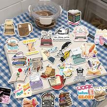 50pcs Writer Stickers Suitable For Decorating Planner, Diary, Scrapbook, Planner, Luggage, Guitar, Skateboard, Manual, Notebook, Tablet, Water Bottle, Phone - Multicolor - View 1