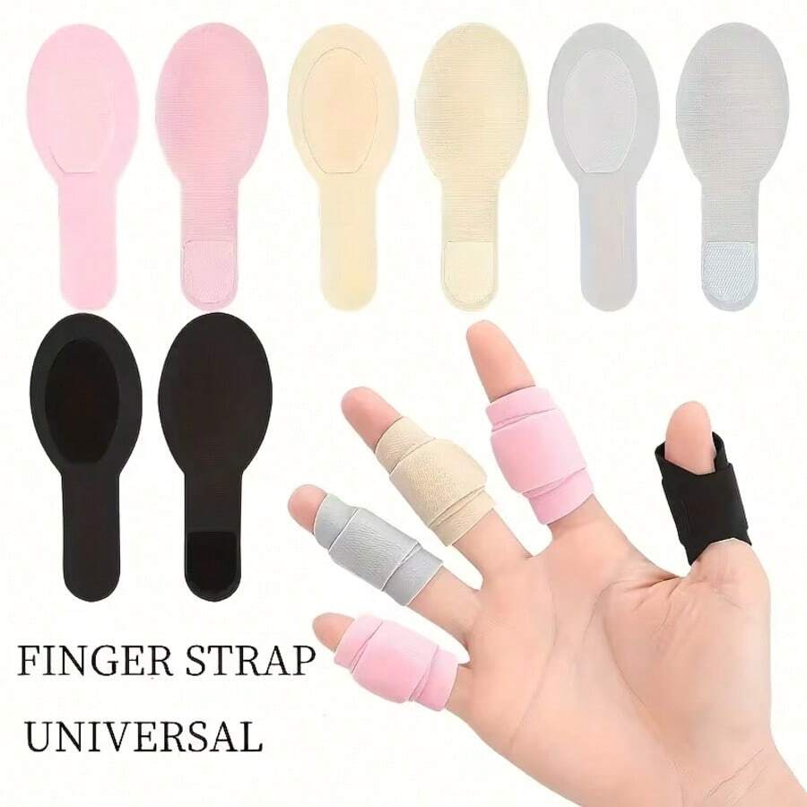 5/10pcs Reusable Finger Protectors, Adjustable Daily Use Protective Sleeves, Knitted Polyester Fiber Material, Elastic Design, Protect Finger Joints And Keep Warm, Prevent Finger Soreness, Suitable For Sports And Outdoor Activities - A - View 1