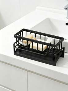 Sink Dish Drying Rack, Multifunctional Organizer Rack, Draining Rack With Towel Bar And Automatic Drip Tray, Holds Kitchen Sponges, Suitable For Kitchen Sink, Made Of Rust-Resistant Carbon Steel, Stainless Steel, Or Plastic, Kitchen Sink Accessories, Kitchen, Ramadan, Gift, Kitchen Supplies, Bathroom Accessories - Multicolor - View 12