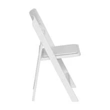 Hercules Series Folding Chair - White Resin - 4 Piece Set, 800LB Weight Capacity, Comfort - White - View 8