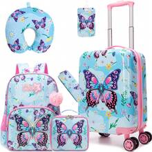 Cute 5-Piece Luggage Set, 16-Inch Hard Shell Suitcase With Spinner Wheels, Girls Travel Rolling Luggage - Children's Suitcase - View 13