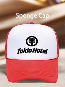 1pc Men Hat 'Tokio Hotel' Printed Hats For Men Adjustable Hat UV Protection Perfect For Travel, Social Gatherings Running And Everyday Use - Multicolor - View 3
