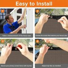 1pc Outdoor Wall-Mounted Privacy Screen, Garden Windproof Sunshade & Light Blocking Fence, Garden Decor - 1 Outdoor Barrier - View 7