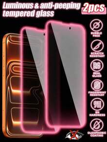 Mr. War Gorilla 2 buah Pelindung Layar Privasi Pink Bercahaya dalam Gelap, Desain Potongan Presisi untuk Pemasangan Mudah dan Tanpa Gangguan Casing, Efek Cahaya Malam, Perlindungan Privasi, Kaca Tempered Anti-Intip, Perekat Canggih untuk Pemasangan Mudah, Anti-Sidik Jari, Anti-Jatuh, Anti-Gores, Bebas Gelembung, Kompatibel dengan iPhone 17 Pro Max/17 Pro/17Air/17/16 Pro Max/16 Pro/16 Plus/16/15 Pro Max/15 Pro/15 Plus/15/14/13/12 dan Model Lainnya. - Berwarna merah muda - View 36