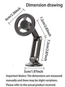 360° Adjustable Magnetic Cup-Style Phone Holder, Foldable Dashboard Suction Navigation Mount, Fixed Phone Stand, Suitable For Desk, Car Dashboard, Kitchen, Glass Surface, Car Accessories, Car Essentials, Car Decor, Christmas, Halloween And New Year Gifts - Multiple Styles - View 6