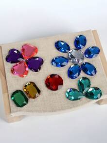 Asymmetrical Flat Back Acrylic Rhinestones, 50/100/200pcs Multi-Shape Diamond Gems, DIY Decorative Accessories, Suitable For Jewelry Making, Clothing, Shoes And Bags - Multi-color 2 - View 7