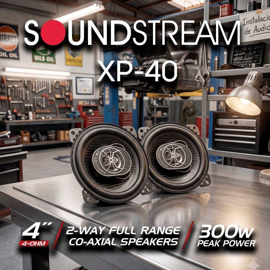 STEELPRO Par Bocinas Soundstream 4 Pulg 2 Vias Full Range 300w Xp-40 - A - Ver 1