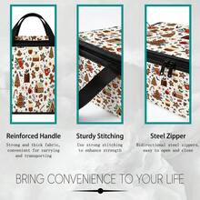Nurse, Hair Stylist Accessories, Gingerbread Man Cartoon Print Foldable Storage Box, Zippered Handheld Storage Bin, Upgraded Fabric Large Capacity Storage Box, Suitable For Wardrobe, Dorm, Underbed Storage, Organizes Clothes, Bedding, Toys, Miscellaneous Items, Home Moving Organization Storage Box - Multi-color - View 11
