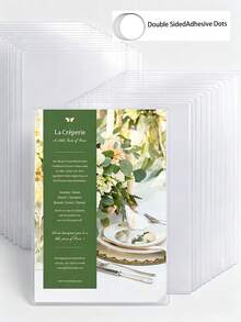 2/5pcs (With Adhesive) Hollow Transparent Acrylic Schedule Planner Display Stand & To-Do List Frame, A4 Reusable Dry-Erase Chore Chart Holder, Aesthetic Desktop Decor For Room Decoration And School Locker Storage - Multiple Specifications - View 9
