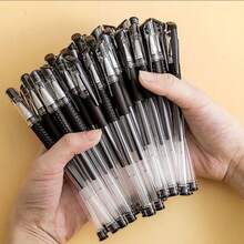 50pcs Customer Favorite Black Gel Pens, 0.5mm Fine Tip, Smooth Writing, Suitable For Students And Office Use - Upgraded Bullet-shaped Shockproof 20pcs - View 6