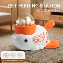 Battery-Free Pet Puzzle Treat Dispenser, Interactive Step Slow Feeder Enrichment Toy For Cats And Small Medium Dogs, Mental Stimulation Boredom Relief IQ Training Game, Comes With 3 Extra Replacement Clear Lids - Multicolor - View 14