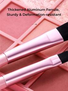 OEIEZ 5pcs Precision Eye Makeup Brush Set, Soft Synthetic Fiber Bristles Eyeshadow Blending Brush, Eyeliner Brush, Eyebrow Brush, Portable Eye Makeup Tools, Suitable For Beginners - Hot Pink - View 6