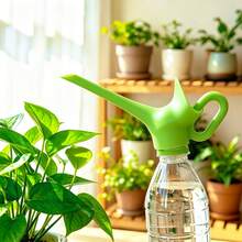 1pc Plant Watering Spout, Home Garden Watering Tool, Fits Mineral Water Bottles, Bottle Cap Design Compatible With Most Sizes, Ergonomic Handle Easy To Grip, Indoor Flower Watering Nozzle - Multicolor - View 1