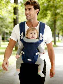 1pc Baby Mesh Backpack Carrier, Cross-Back Design, Adjustable Pressure-Relieving Shoulder Straps, Breathable Mesh For Ventilation, Lightweight Convenient Carrying Solution For Infants & Toddlers - Baby Mesh Breathable Baby Carrier - View 5