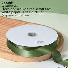 1PC 25 Yards Army Green Encrypted Polyester Satin Ribbon, 6 Sizes Available, Green Christmas Ribbon, Army Green Ribbon Suitable For Christmas Tree, Wreath, Hanging Decoration, Gift Wrapping, Garland, Holiday Crafts, Decorative Bows - Size 25 Army Green - View 12