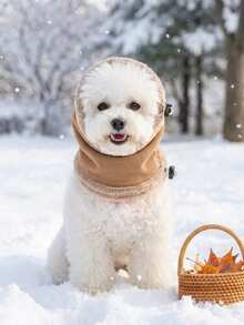 Áo hoodie lông cừu cho thú cưng mùa Thu/Đông, làm từ vải gân và viền lông xù, có thể điều chỉnh vừa vặn; được thiết kế bởi Puppy Keep dành riêng cho chó và mèo cỡ nhỏ đến trung bình, chống gió và giữ ấm, phù hợp mặc ngoài trời - màu nâu - Xem 8