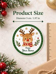 8/20/40pc Christmas Sticker Set Bundle, Personalised Gift Tag Labels, Cute Santa Reindeer Snowman Nutcracker Holiday Envelope Seal Decals,Holiday Present Wrapping Sheet Seals,Holiday Keepsake,Christmas Gift - Multicolor - View 7