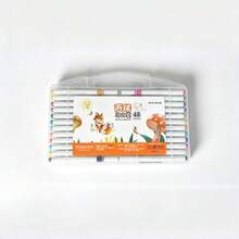 12/24/36/48/60 Colors Acrylic Marker Pens, Large Capacity, Non-Bleed, Washable, For Elementary School Students Art Drawing (Boxed) - Multicolor - View 12