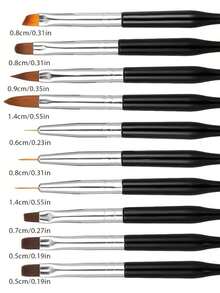 15 Pieces Nail Art Painting And Dotting Tool Set Multi Function, Nail Brushes And Dotting Pens - Multicolor - View 6
