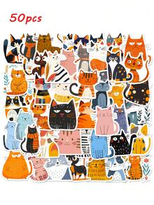 50/56/106pcs Cute Cartoon Dog/Cat Stickers: Perfect For Scrapbooking, Journaling, Laptop, Bumper, Skateboard, Water Bottle, Computer, Phone - Multicolor - View 14