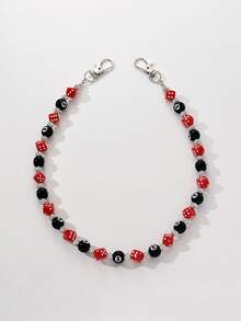 1pc Hip Hop Punk Style Dice Black Rhinestone Beaded Chain Waist Chain, Suitable For Waist Decoration And Party Wear - Multicolor - View 10