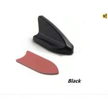 Black Shark Fin Car Antenna, Adhesive-Backed No-Drill Universal Roof Decorative Antenna, Car Exterior Modification Accessory - Black - View 4