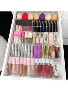 1pc/4pcs/8pcs/12pcs Clear Slanted Acrylic Spice Drawer Storage Rack, Drawer Combination Storage Rack, Display Stand, Expandable Kitchen Countertop Organizer (Spice Bottles Not Included), Storage Organizer, Countertop Storage, Kitchen Storage Rack, Display Rack, Restaurant Spice Display Rack, Display Stand, Shelf, Slanted Display Rack, Suitable For Kitchen, Restaurant, Bar, Etc., Also A Holiday Decoration Ornament, Suitable For Kitchen Storage, Item Display, Drawer Storage Assistant, Organization, Board, Etc. - Multicolor - View 9