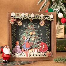 JotBox Snowy Christmas Crochet-Style Large Size Material Paper, Christmas Atmosphere Scrapbook Collage Background Memo Paper, Vintage - Snowy Christmas Scrapbook Paper - View 7