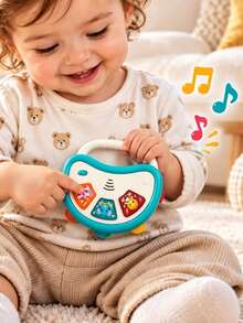 Baby Musical Hand Drum Toy, Interactive Hand Drum With Lights And Sounds, Sensory Toy, Baby Toy, Christmas Gift, Baby, Newborn Essentials - Multicolor - View 2