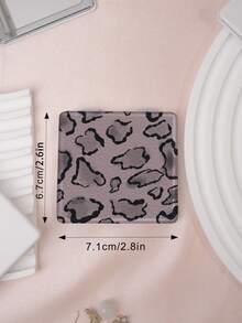 1PC Y2K Series Portable Vanity Mirror, Foldable Lightweight Ultra-Thin Convenient Hand Mirror, Durable PU Leather, Suitable For Multiple Scenarios And All People, Foldable Small Square Mirror, Pocket Mirror, Classic Cow Print Pattern Design, Exquisite And Delicate, Foldable Structure, Durable And Reliable, Drop-Resistant, Easy To Carry, Handheld Makeup Mirror, 180° Flip Cover, Multi-Functional Mini Mirror, Compact Mirror, Mirrors, Daily, Holiday, Birthday, Valentine's Day - Multicolor - View 4