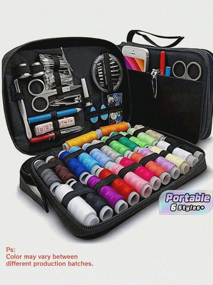 95 Sewing Kits (Random Colors) - Comprehensive Sewing Supplies And Accessories Set, Including 24 Colors Of Thread, Needles, Scissors, Buttons, Tape Measure, Seam Ripper, Etc. - Ideal For Minor Repairs, Emergency Fixes, Tailoring, - Multicolor - View 1