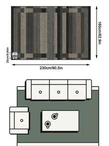 1PC Gray Black Brown Color Block Geometric Area Rug, Faux Cashmere Material Rectangular Modern Minimalist Abstract Line Pattern, Machine Washable Suitable For Living Room Bedroom Daily Home Decor, Aesthetic Home Decoration - Multicolor - View 17