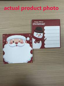1set/2/1pc Christmas Theme Sticky Notes, Santa Claus & Snowman Pattern Red Memo Pad, Cute Cartoon Self-Adhesive Note Paper, Suitable For Work Reminders, Study Records, Daily To-Do, Meeting Notes, Course Planning, Shopping Lists, Holiday Arrangements, Memo Messages, Key Highlights & Schedule Management, Can Be Stuck On Computer Monitor, Desk, Notebook, Planner Fillers - one-size - View 10