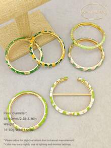 KASHIDAN 3 Buah Gelang Awan Berwarna-warni dengan Nuansa Hijau, Gaya Acak, Gelang Berpilin Asimetris Bergaya Vintage, Hadiah Terbaik untuk Sahabat dan Keluarga - Nuansa Hijau - View 7
