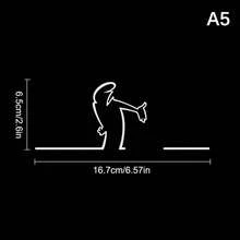 New La Linea Minimalist Line Art Car Sticker Bumper & Window Door Wall Decal With Cartoon Character Design Home Car Decoration - 1PC - View 13