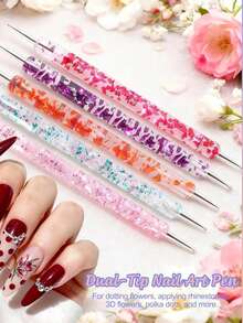 15 Pieces Nail Art Painting And Dotting Tool Set Multi Function, Nail Brushes And Dotting Pens - Multicolor - View 2