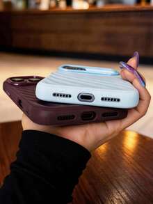 The Water Ripple Phone Case Is Made Of TPU Material, With A Smooth And Hard Surface That Is Resistant To Scratches, Abrasion And Wear, And Durable. It Also Has Excellent Impact Resistance. This Product Is An Ideal Gift Choice And Is Suitable Compatible With Iphone 15, 16, 17 And 18 Series Models (Including Pro And Pro Max Versions). - Cherry Red - View 3