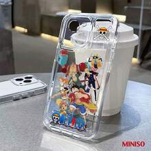 One Piece 草帽一伙透明手機殼，適用於 iPhone 18 Pro/18 Pro Max/17/17 Pro/17 Pro Max/17 Air/16/15/14/13/12/11/X 系列，iPhone 18 Pro Max 手機殼、iPhone 18 Pro 手機殼、iPhone 17 手機殼，女友理想的動漫迷禮物 - 無色 - 查看 38