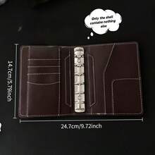 A7 Dark Brown Loose-Leaf Binder, Suitable For DIY Planner Or Photo Storage - Multicolor - View 11