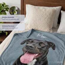 Set 3 Selimut Hewan Peliharaan yang Dipersonalisasi dengan Foto Hewan Peliharaan + Kustomisasi Nama, Selimut Anjing Kustom, Selimut Motif Kucing, Selimut Foto Hewan Peliharaan, Potret Anjing, Hadiah untuk Ibu Anjing, Hadiah untuk Ayah Anjing - MultiWarna - View 7