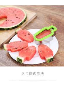 Creative And Simple Watermelon Slicer, Popsicle Mold, Watermelon Slice Model, Fruit Slicer. - Green - View 9
