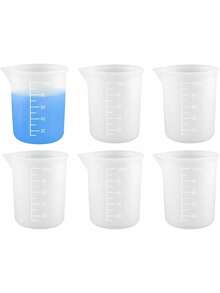 5pcs Silicone Liquid Measuring Cups, Kitchen Liquid Measuring Cups, Baking & Cooking Multi-Function Measuring Cups, Resin Crafting Tools, Essential Kitchen Tools, Kitchen Supplies - Multicolor - View 10