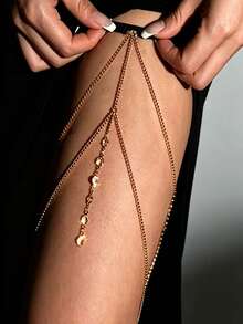 Women's Sexy Thigh Chain, Versatile Leg Accessory For Party And Banquet - Gold - View 3
