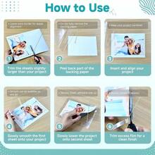 Self-Adhesive Laminating Film A4 Size No Heat No Machine Required 212*300MM 55 Micron Glossy Protective Film Suitable For DIY Crafts, Home And School - A - View 6
