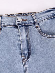 Girls' Skinny Flare Jeans - Blue - View 5