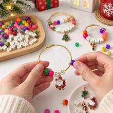1 Set Christmas DIY Beaded Pendant Acrylic Sweet Style Keychain Bag Charm Christmas Holiday Gift - View 3