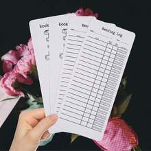 20pcs/50pcs/100pcs Reading Journal Checklist And Book Tracking Bookmarks, Book Accessories, Suitable For DIY Art Projects, School Supplies, Gift Tags - Rectangle - View 7