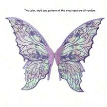 Adult And Girl Fairy Wings, 29in*21in Transparent Butterfly Wings, Perfect For Cosplay And Party, Halloween - Multicolor - View 9