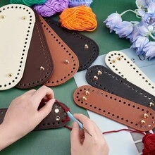 8pcs Bag Bottom Set, 4 Colors Oval Bag Bottom Shaping Pads With Holes, Bag Bottom Pads, Wallet Bottom, Suitable For Handbags And Shoulder Bags, Neutral Tones, 7.1 X 1.97 Inches And 8.7 X 4.7 Inches, Wallet Making, DIY Wallet Making - Multicolor - View 8